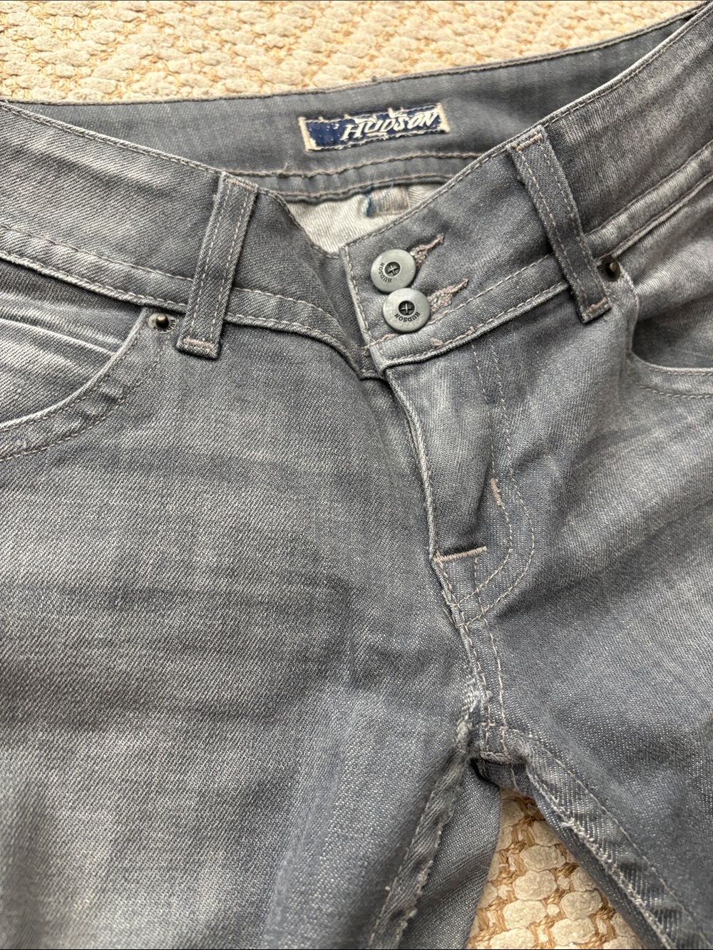 Hudson Dark Gray Flared Women’s Jeans, size 26 - Picture 3 of 7